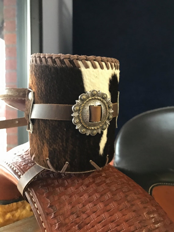Leather Saddle Horn Drink Holder
