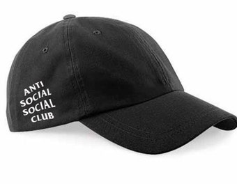 Black anti social social club dad hat