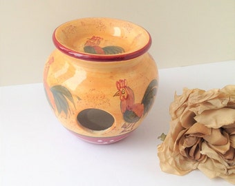 Ceramic Rooster Oil Burner / Cermic Rooster Wax Burner / Scented Oil Burner / Wax Burner / Rooster Decor / Rooster Theme / Wax Burner