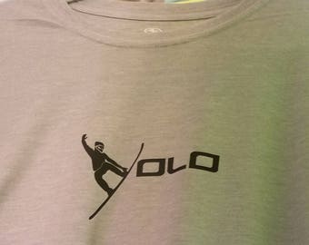 YOLO snowboading tshirt