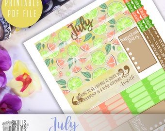 50% OFF! HAPPY PLANNER July Monthly View Kit – Printable Planner Stickers
