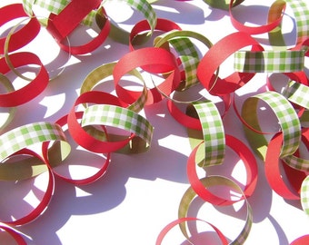 Garland red green Partydeko paper Garland Garland table decorations