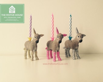 Donkey Candle Holder, Animal Candle Holders, Animal Cake Topper, Donkey Cake Topper, Cake Candles