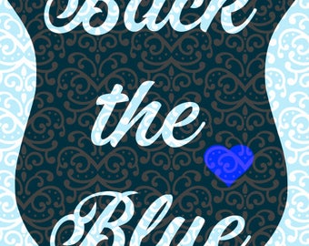 Download Back the blue svg | Etsy