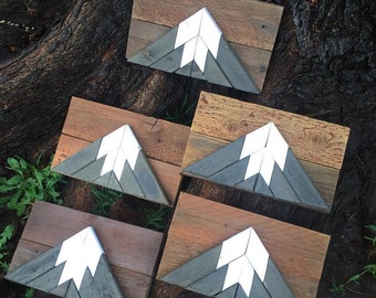 Fort Worth Wood Art - Handmade reclaimed wood mini mountains