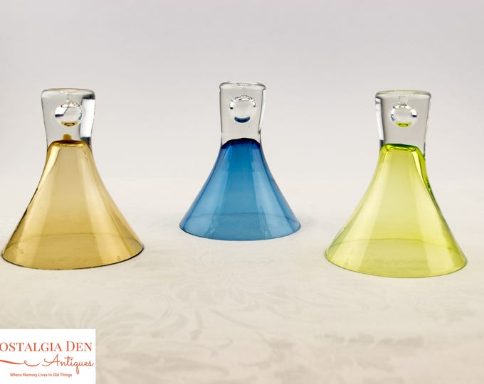 Retro Hand Blown Flared Multi Color Shot Glasses | Multi Color Shots | Mid Mod Barware