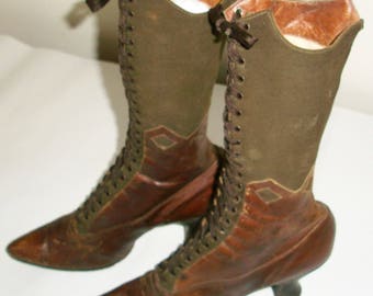 Unique Brown Victorian Boots