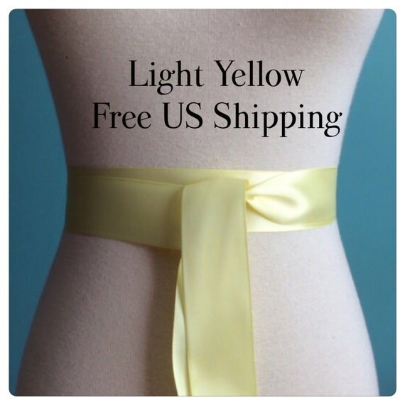 Light Yellow Satin Sash 15 Inch Wide Baby By Sashesetcetera