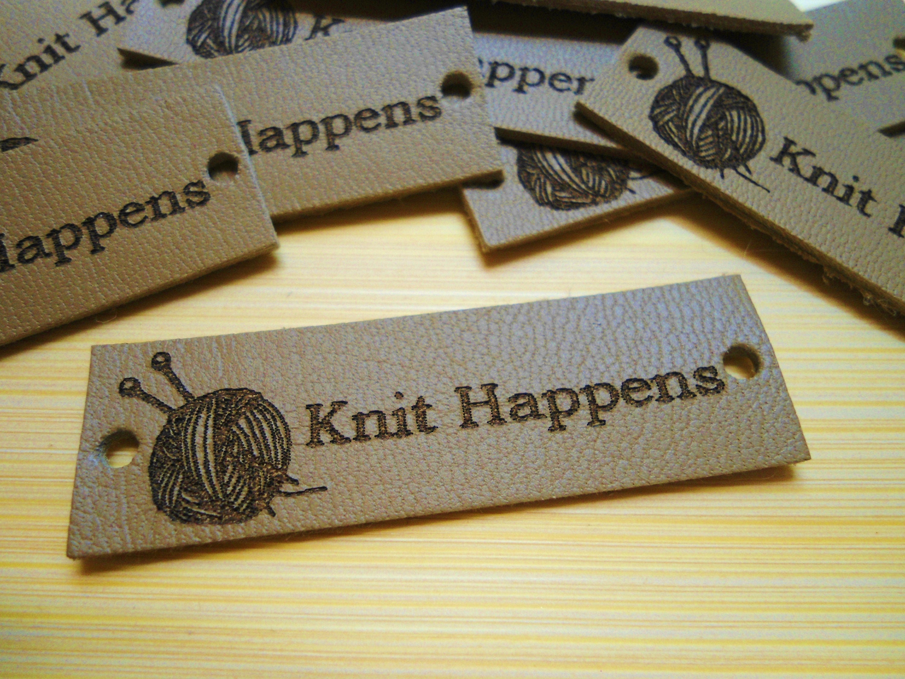 Personalized Leather Labels Leather Labels Knitting Label