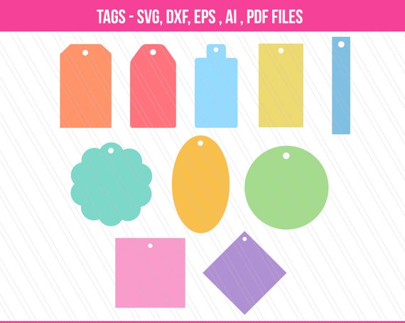 Gift tags svg cutting files DXF name tags name tags SVG