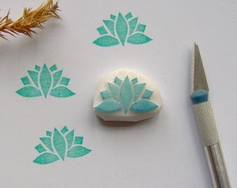 Lotus rubber stamp, lotus stamp, flower stamp, water lily stamp, yoga stamp, waterlily stamp, lotus waterlily, lotus flower, lotus yoga, DIY