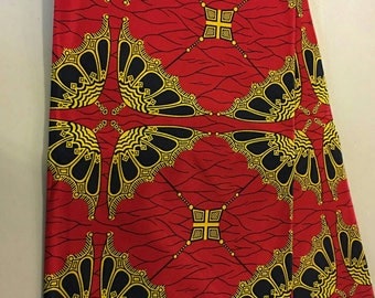 African print fabric by the Yard/Gorgeous Red/ African clothing