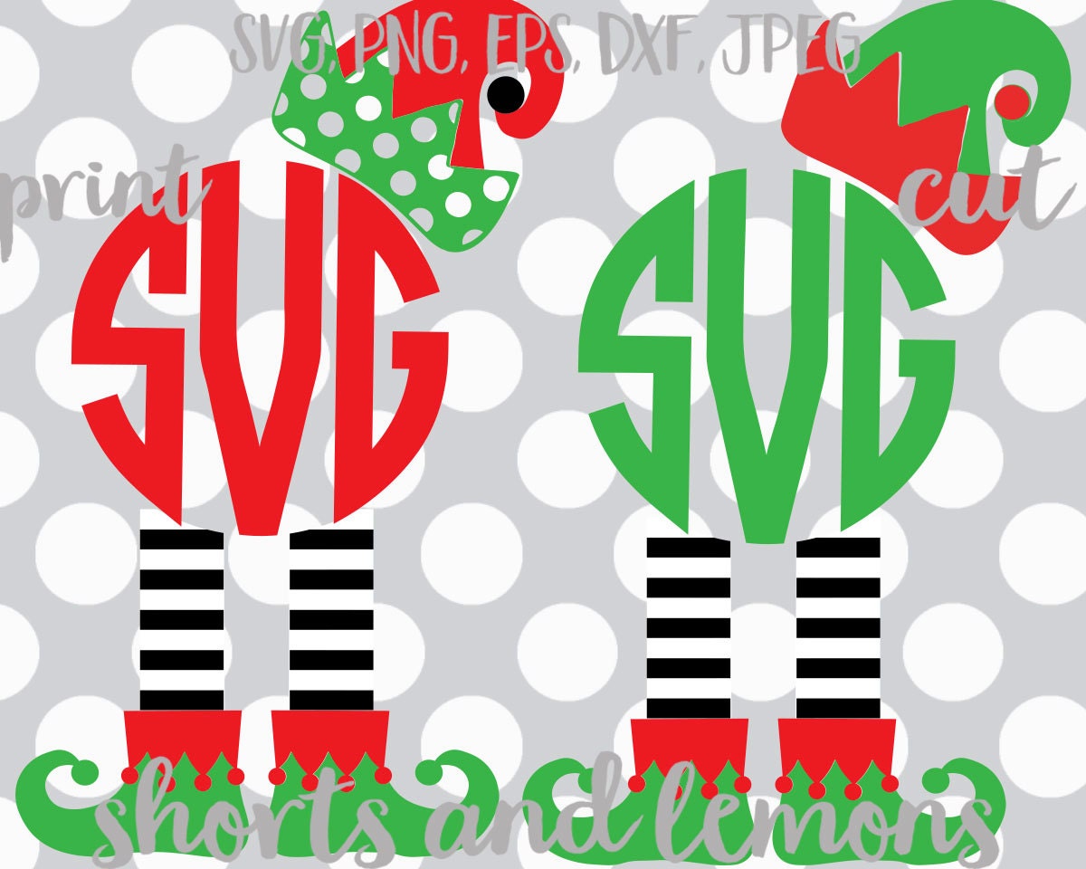 Download elf monogram svg Christmas svg elf svg SVG DXF EPS elf