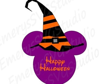 SVG File for Halloween Witch Hat Mickey