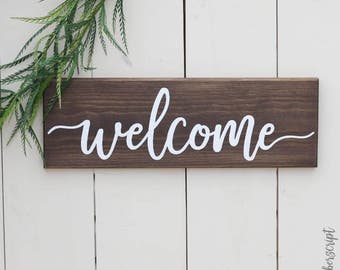 Rustic welcome sign | Etsy