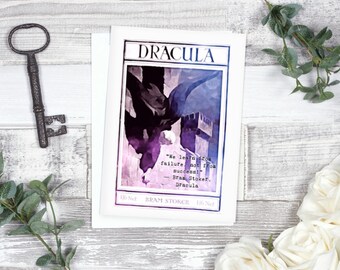 Bram Stokers Dracula Card - Original Illustration Quote - 'We learn from failure...' - Literary Gift