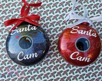 Santa Cam Ornaments - Christmas Ornaments - Personalized Ornaments