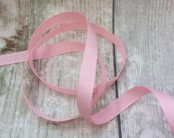 Grosgrain Ribbon, Pink Ribbon, 1 Meter Ribbon, Luxury Pale Pink Grosgrain 10mm Ribbon, Craft Ribbon, Sewing Supplies, Etsy Shop Supplies