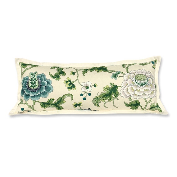 King Bed Bolster Pillow Cover in Brunschwig & Fils Floral