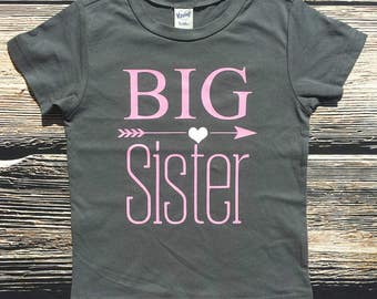 Big Sister Shirt, Sibling Shirt, Birth Announcement Shirt