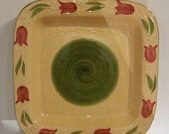 Large ceramic plate, ceramic serving plate, ceramic platter, table centerpiece, large decorative plate, one of a kind, housewarming gift