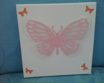 pink 3d butterflies