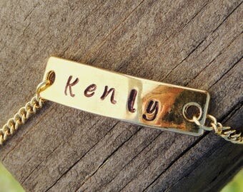 Stamped Bracelet, Custom Stamped, Stamped Jewelry, Name Bracelet, Custom Bracelet, name plate bracelet, custom hand stamped