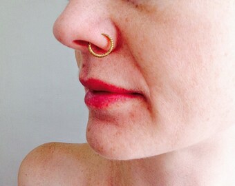 Fulani Gold Hoop Nose Ring. African