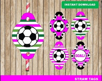Printable straw tags | Etsy
