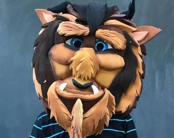Beast Costume, Foam Head, Beauty and the Beast, Handmade Costume