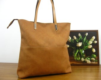 SALE - 50%, LEATHER TOTE bag - Leather Tote - Shoulder Bag - Leather Handbag - Tote Bag - Large Leather Bag, Natural leather