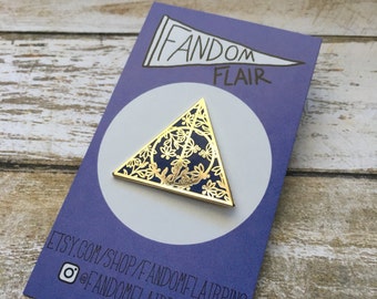 Hallows Pin, Floral Hallows, Ravenclaw Pin