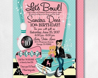 Grease invitations | Etsy