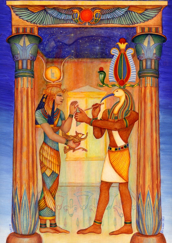 Isis Thoth Art Print