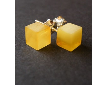 Stud amber earrings amber jewelry,minimalist sterling silver earrings,simple baltic amber earrings