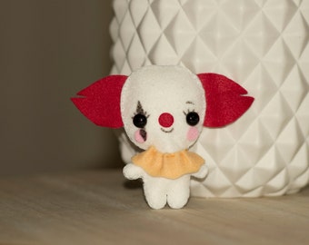 Clown mini plush felt amigurumi