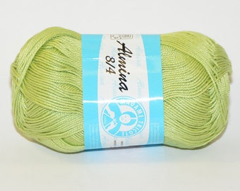 100% Mercerized cotton yarn / Almina Madame Tricote / Green