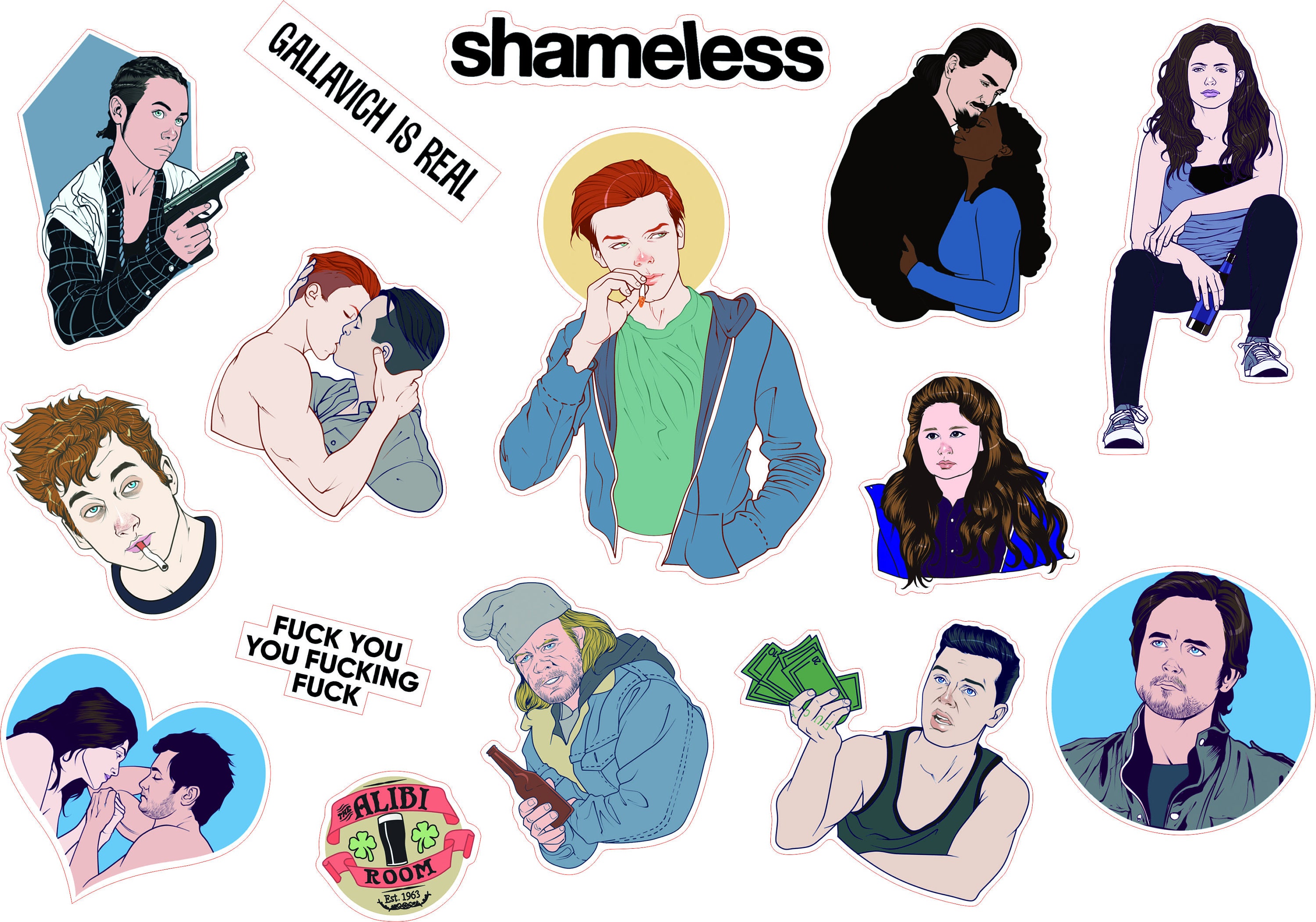 Shameless Love And Dave Story Tv Series Cartoon Vinyl Tumblr Tumblr