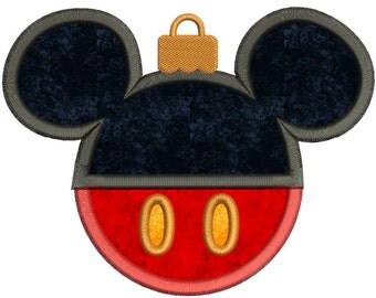 Mickey Mouse Christmas Applique Design