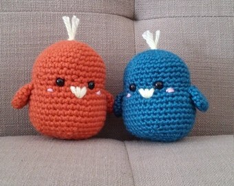 Amigurumi Love Birds. Great gift for anniversary, Valentines, Wedding, or anything at all. Quirky snuggly little animals.
