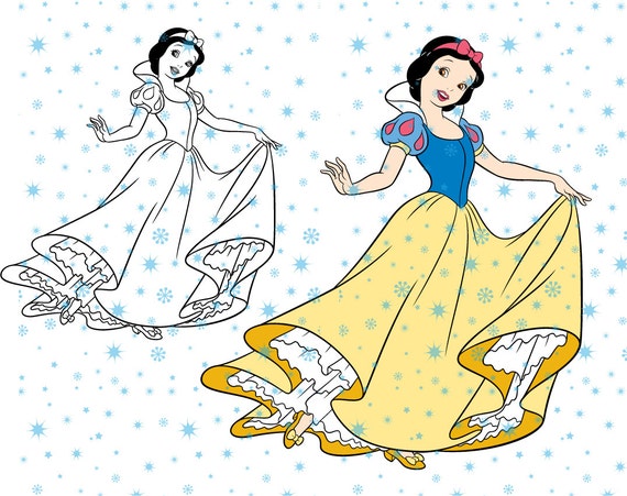 Download Disney princess Snow White SVG cutting ESP vector instant