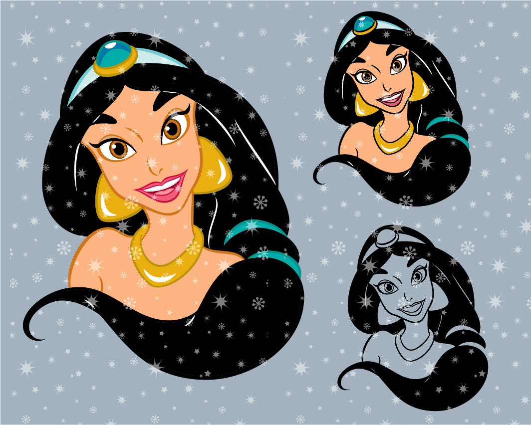 Disney princess Jasmine SVG cutting ESP vector instant download from