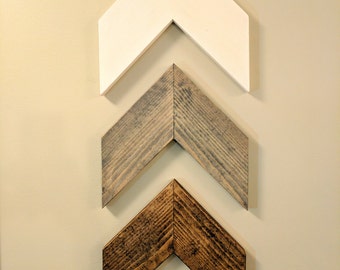 Chevron Arrows (Set of 3), Home Decor, Rustic Home Decor, Nursery, Nursery Wall Art, Nursery Decor, Nursery Art