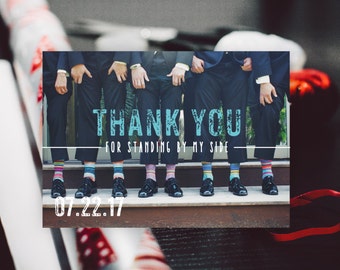 Groomsmen Thank You Photo Card