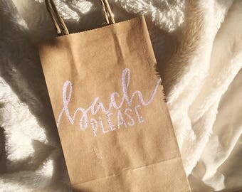 Bach Please! Small bachelorette party favor bag (set of 5)