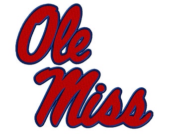7 SIZE! Ole Miss Rebels Embroidery Designs College Football Embroidery Designs PES Digital Machine Embroidery Instant Download