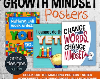 Growth Mindset Posters • Growth Mindset • Teacher Notes • Growth Mindset Materials • Teaching Materials • Classroom Posters