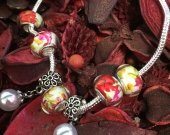 Hand-made European charm bracelets