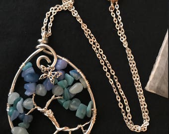 Handmade wire wrapped Tree of Life Pendant