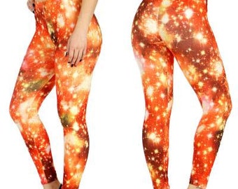 galaxy print yoga pants